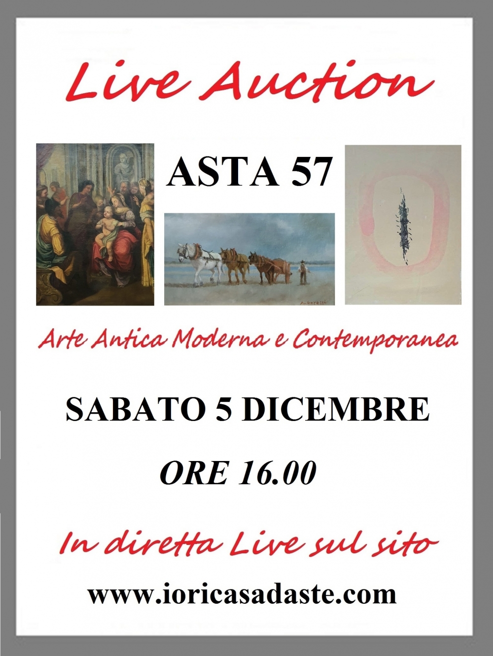 57°ASTA DEL 05/12/2020 - IORI CASA D'ASTE