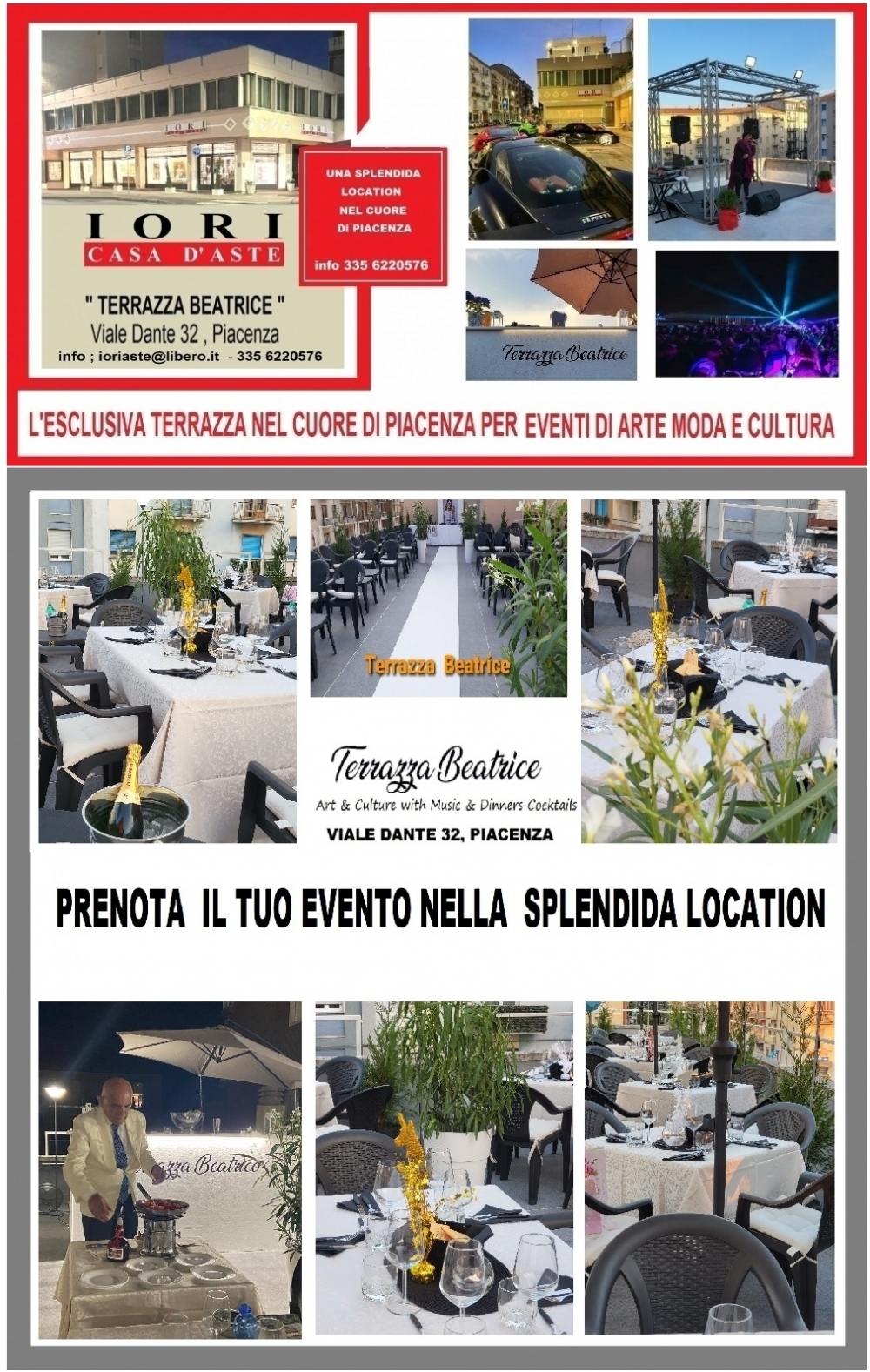 TERRAZZA BEATRICE - ART & CULTURE WITH MUSIC & DINNERS COCKTAILS - IORI CASA D'ASTE